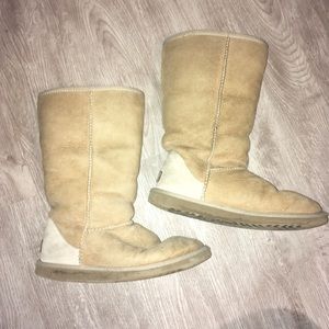 Sand tall uggs
